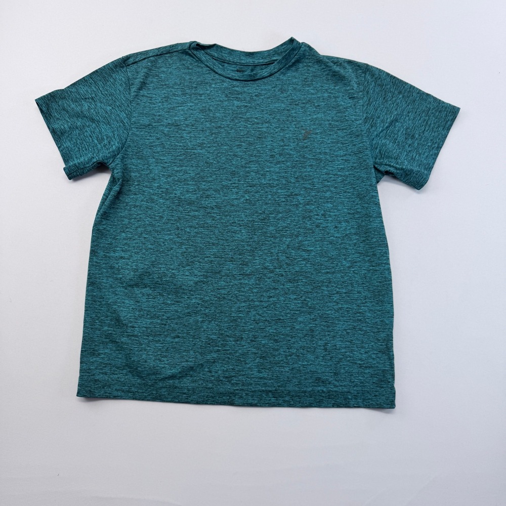 Old Navy Active Go-Dry Boys Teal Heather Space Dye Short Sleeve Shirt XL 12-14